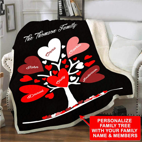 Customized Family Tree Blanket
