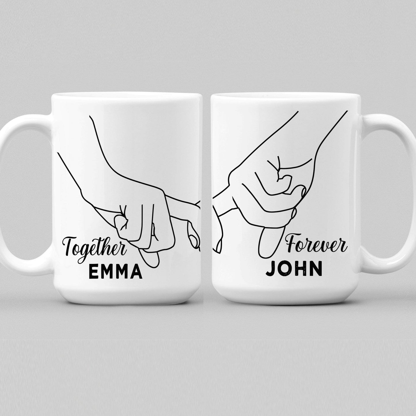 Customized Together & Forever Mugs For Couples
