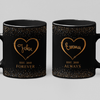 Customized Two Heart Mug For Couples (Pack of 2)