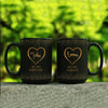 Customized Two Heart Mug For Couples (Pack of 2)