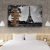 Eiffel Tower Black And White Customized Canvas With Multi Names