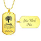 "Family Is Like A Tree"  Military Family Necklace