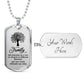 "Family Is Like A Tree"  Military Family Necklace