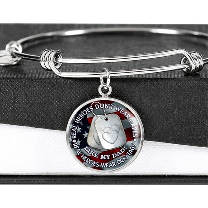 "My Father is a Real Hero" Bracelet