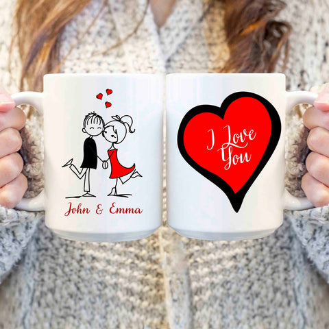 11Oz I Love You Customized Mug For Couple