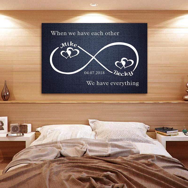 Infinity Canvas Custom Infinity Love Canvas Wallart