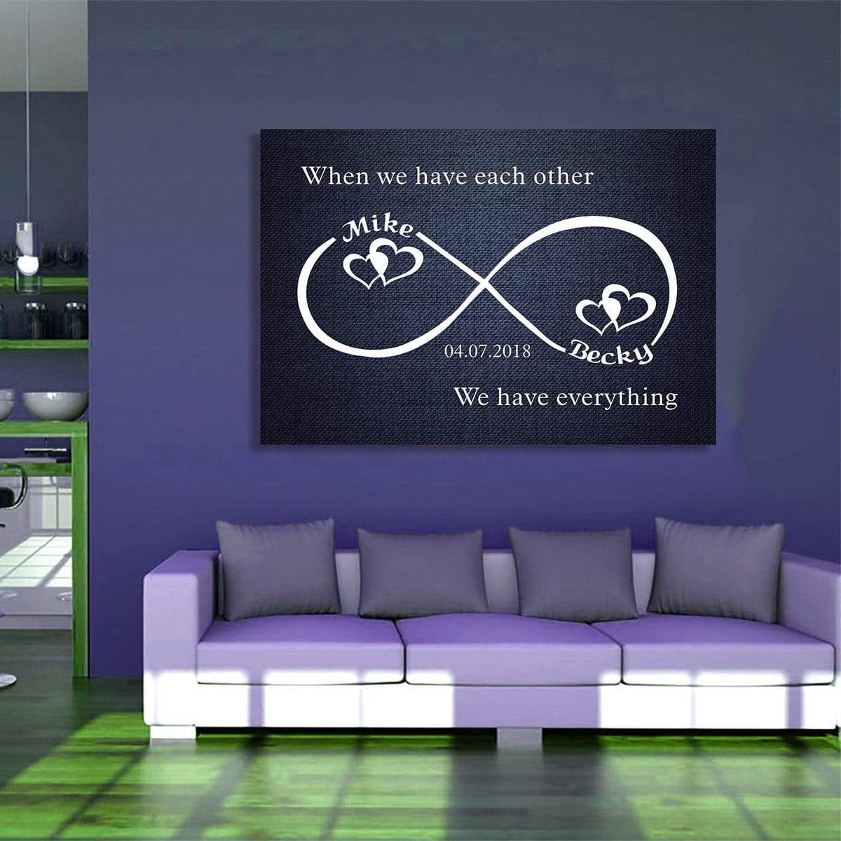 Infinity Canvas Custom Infinity Love Canvas Wallart