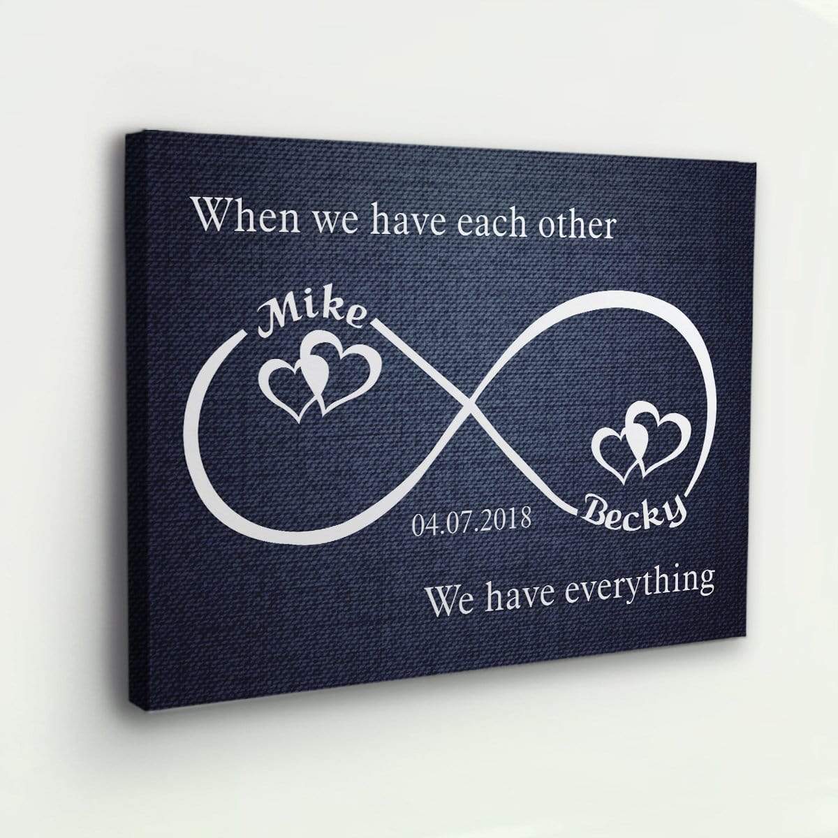 Infinity Canvas Custom Infinity Love Canvas Wallart