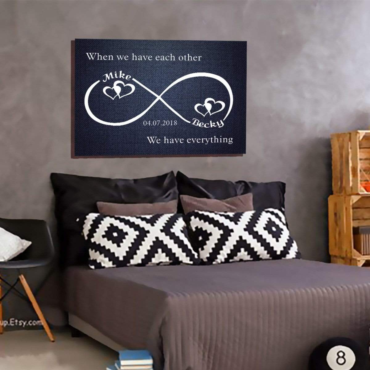 Infinity Canvas Custom Infinity Love Canvas Wallart