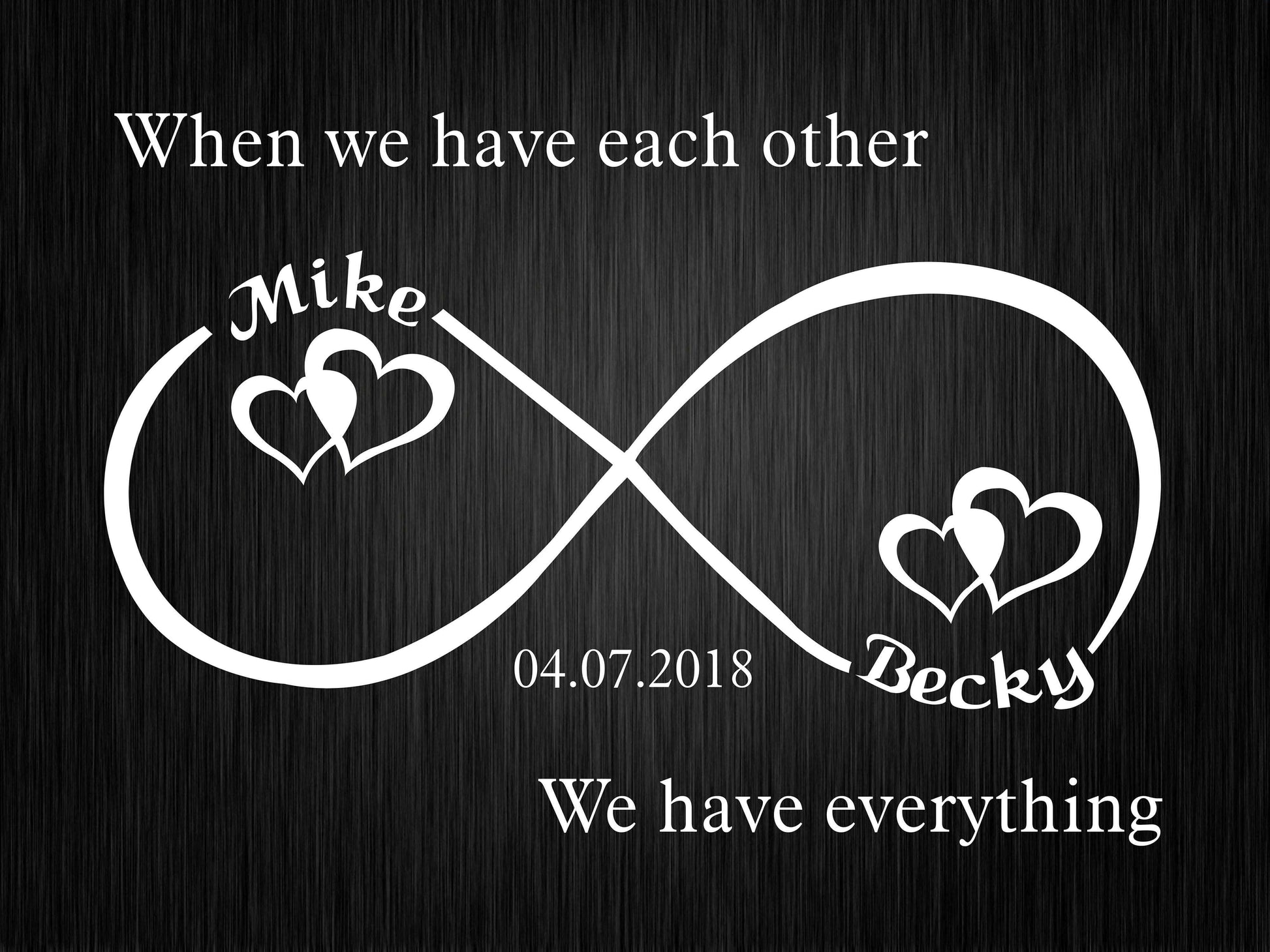 Infinity Canvas Custom Infinity Love Canvas Wallart