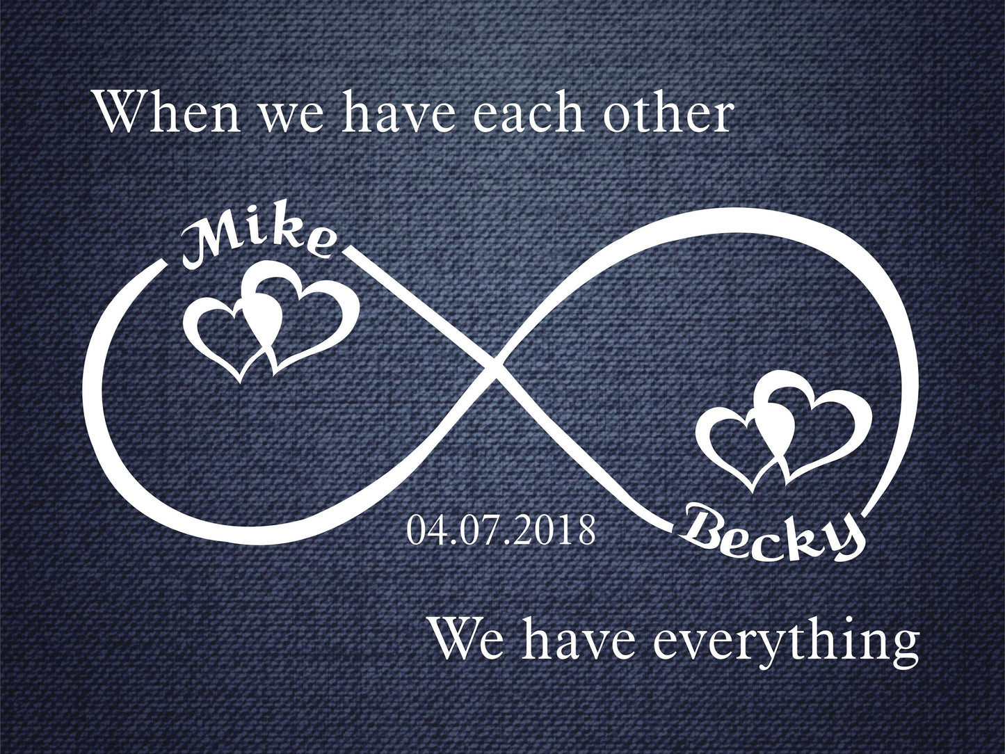 Infinity Canvas Custom Infinity Love Canvas Wallart