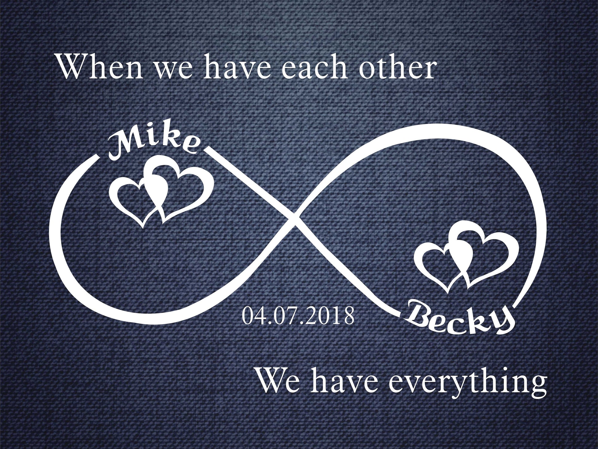 Infinity Canvas Custom Infinity Love Canvas Wallart