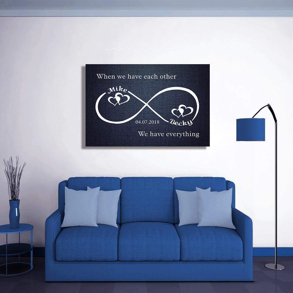Infinity Canvas Custom Infinity Love Canvas Wallart