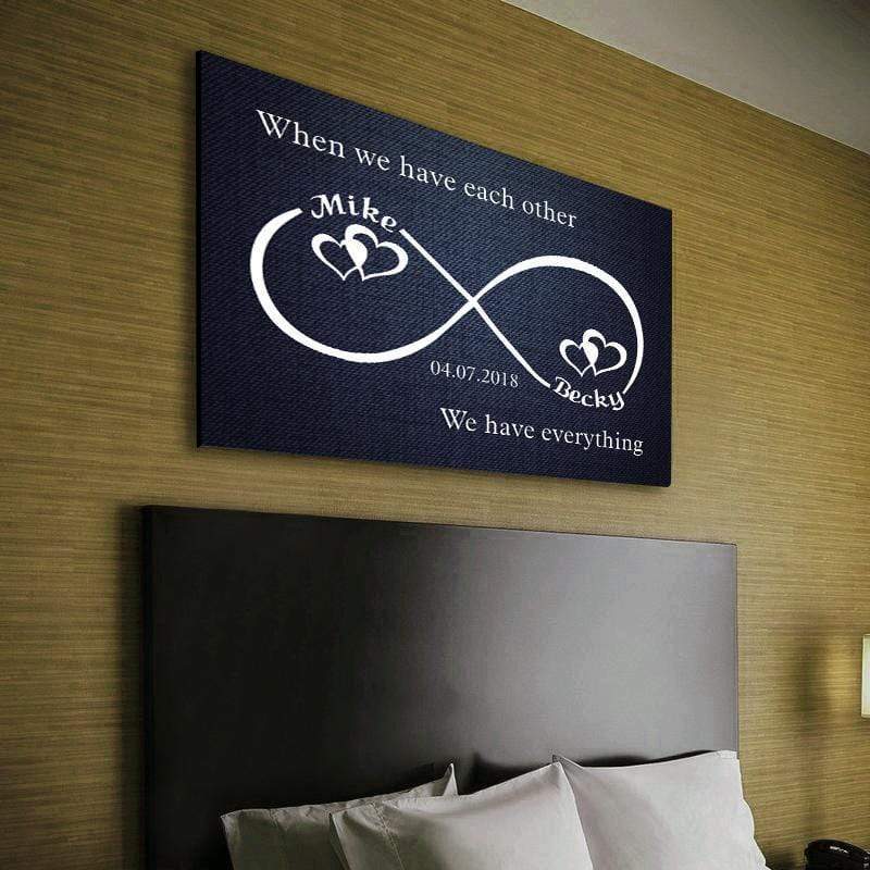 Infinity Canvas Custom Infinity Love Canvas Wallart