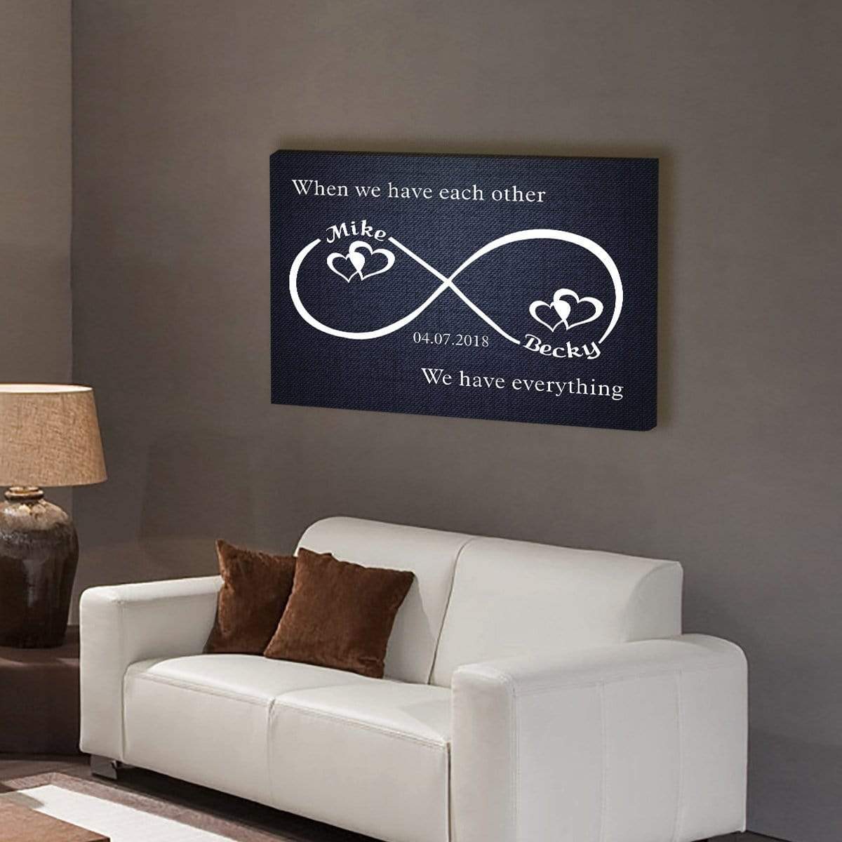 Infinity Canvas Custom Infinity Love Canvas Wallart