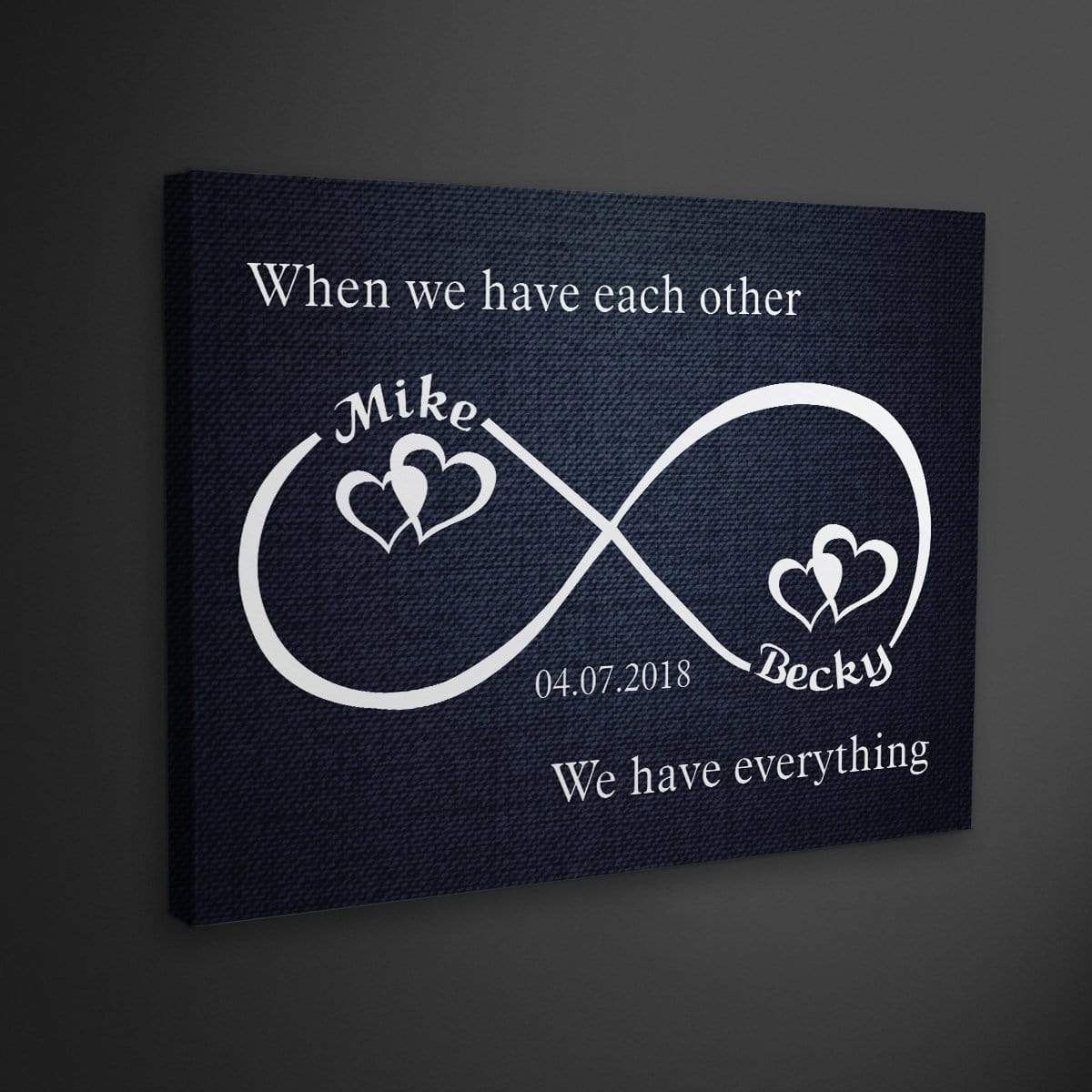 Infinity Canvas Custom Infinity Love Canvas Wallart