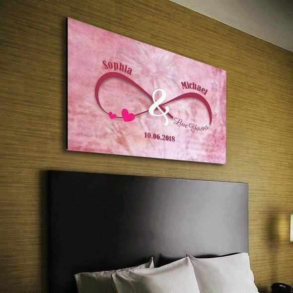 "Love You" Infinity Personalized Canvas