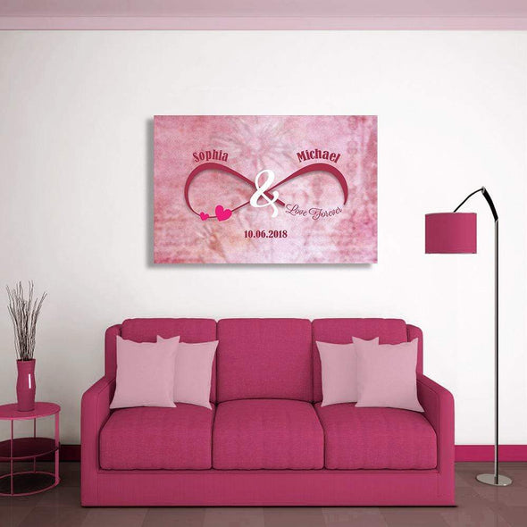 "Love You" Infinity Personalized Canvas