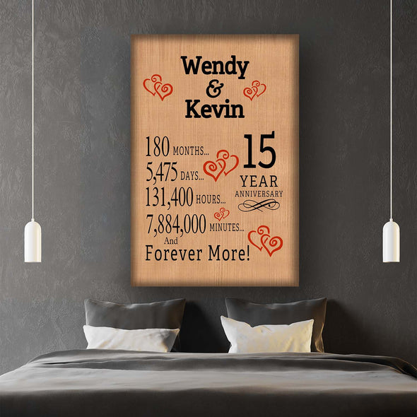 Infinity Canvas Personalized Anniversary Couple Canvas