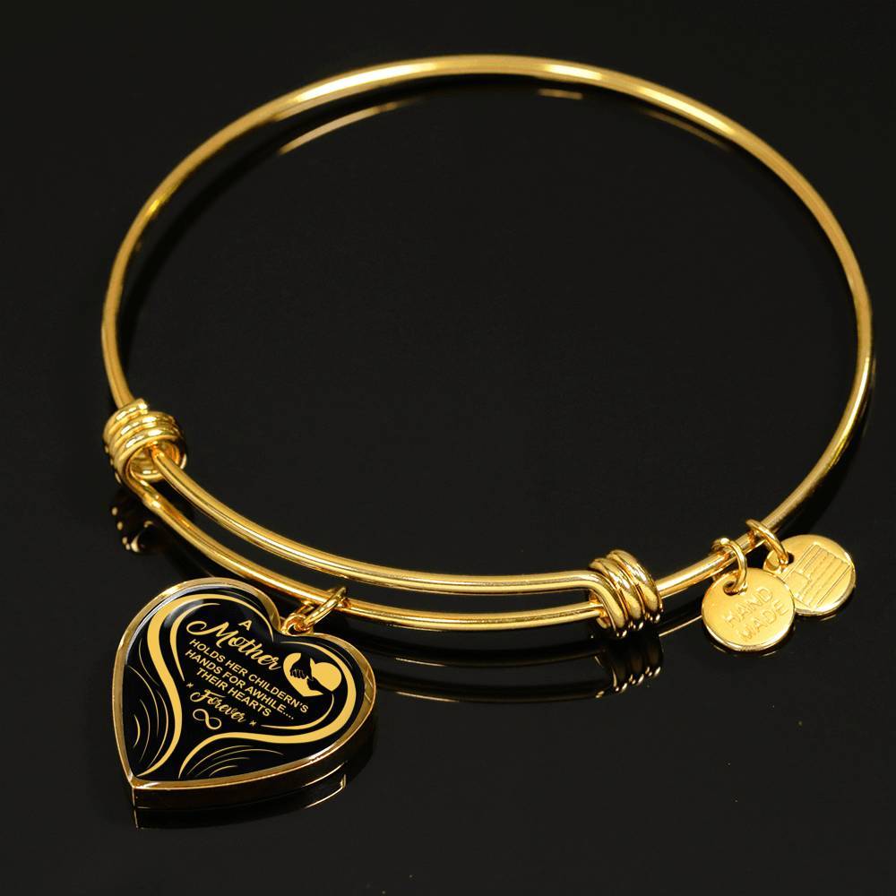 A Mother Holds Children's Hand For A While ..Their Hearts Forever Bracelet