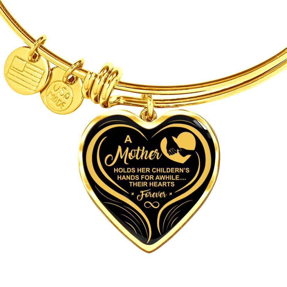A Mother Holds Children's Hand For A While ..Their Hearts Forever Bracelet