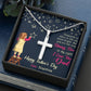 Artisan Crafted Cross Necklace With Message Card, I Love You Dad Father's Day Necklace, Gift For Daddy