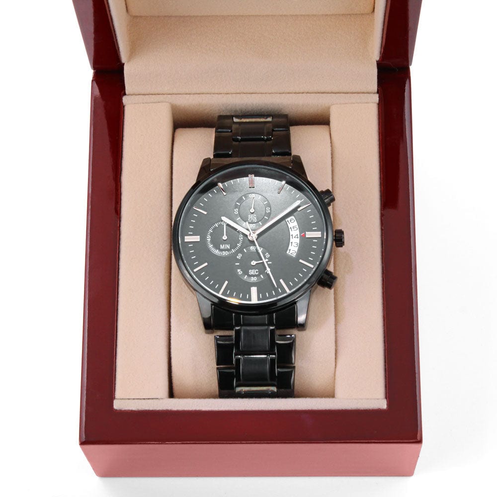 Jewelry Customized Engraved Chronograph Watch, Gift For Dad, Birthday, Father's Day, Custom Text