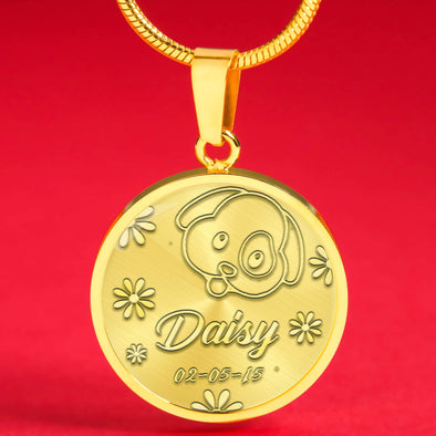 Customized Golden Necklace For Pet Lover