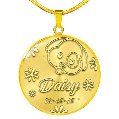 Customized Golden Necklace For Pet Lover