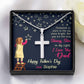 Jewelry Standard Box Dad, You're The Only Shining Star, Custom Artisan Crafted Cross Necklace, Gift For Father's Day, Necklace With Message Card, Silver Pendant