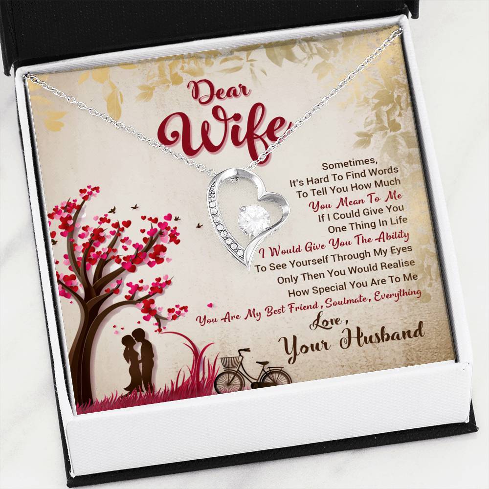 "Dear Wife You Are My Best Friend" Premium Necklace For Wife