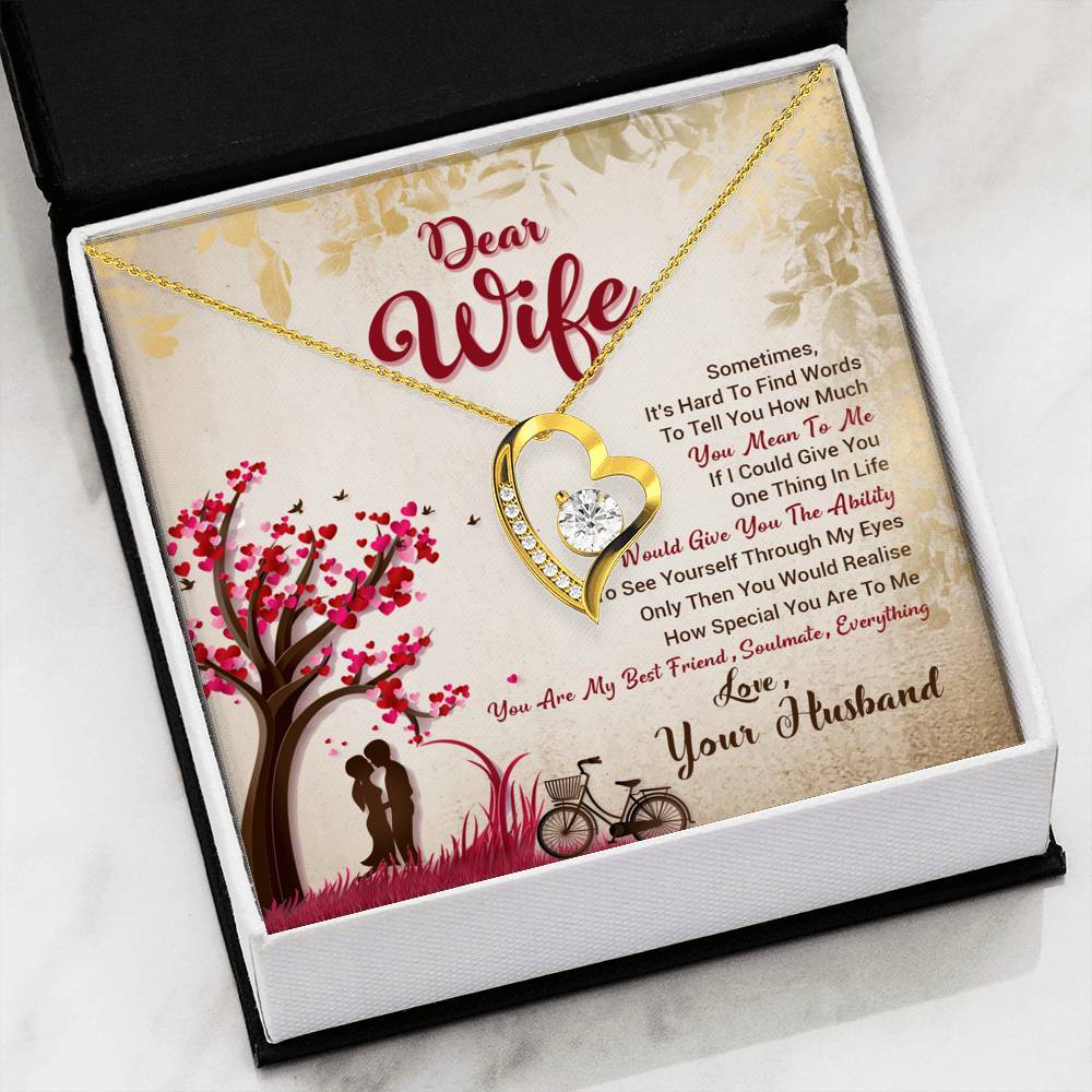 "Dear Wife You Are My Best Friend" Premium Necklace For Wife