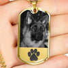 Dog Image Military Chain Necklace For Pet Lover