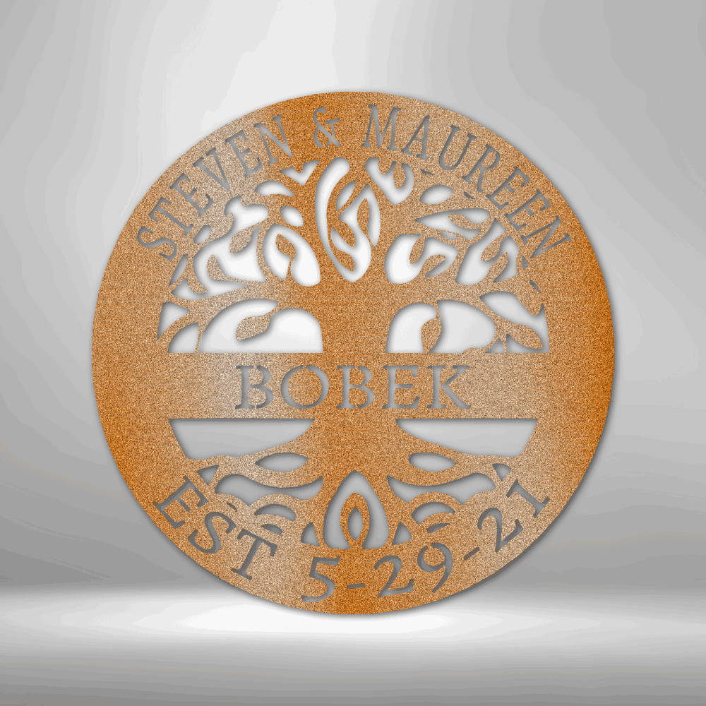 Jewelry Copper / 15 Elaborate Of Life Tree - Steel Sign