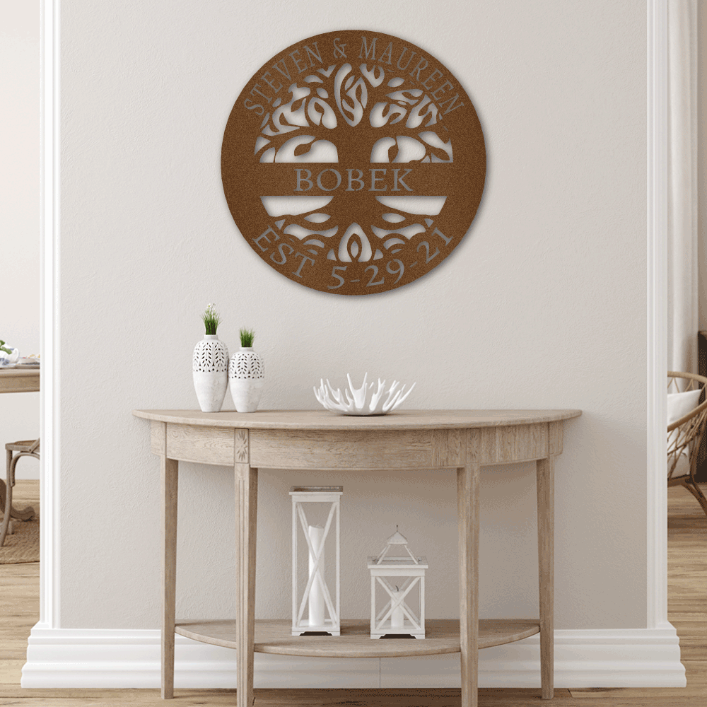 Jewelry Copper / 30 Elaborate Of Life Tree - Steel Sign