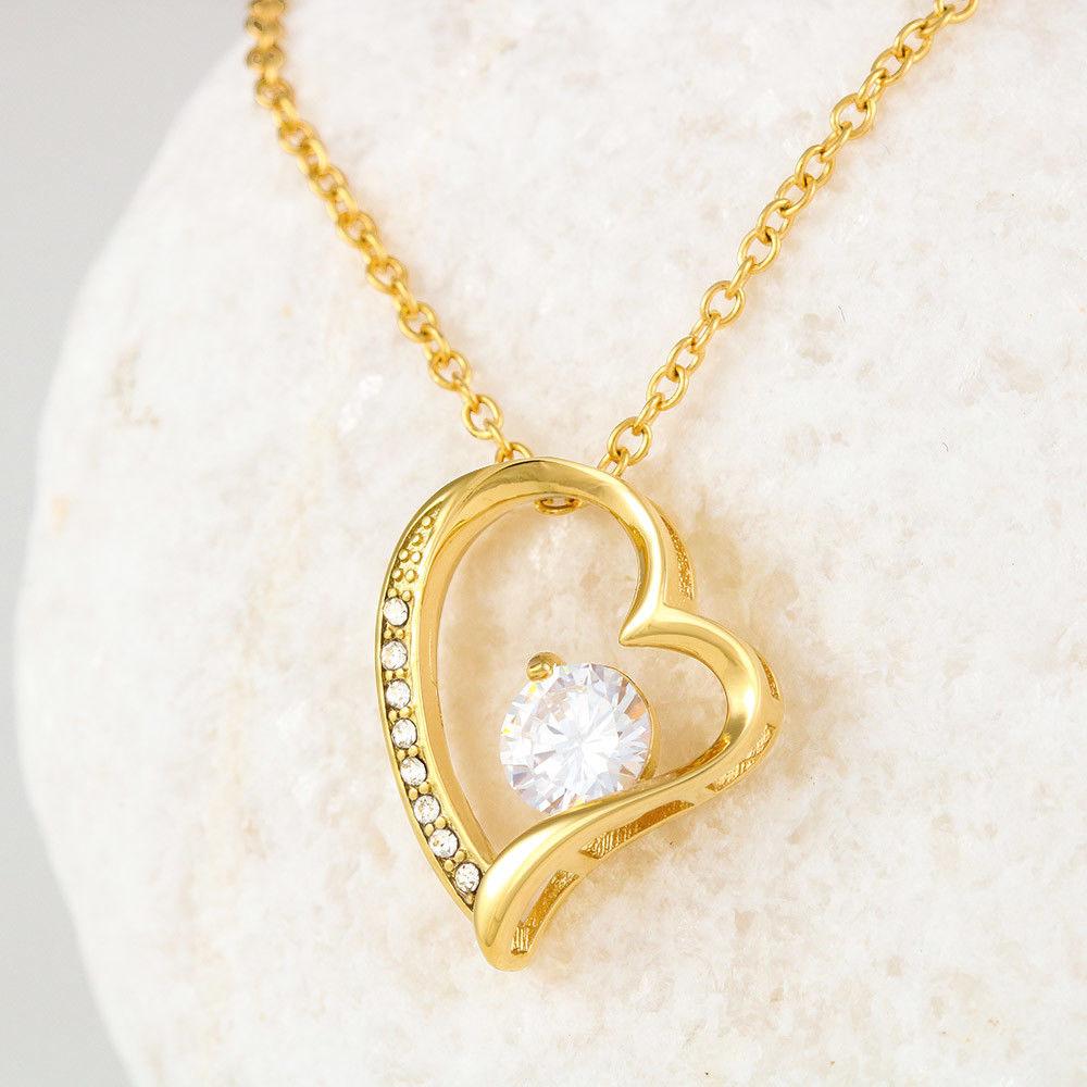 "Every Love Story Is Beautiful But Ours Is My Favorite" Necklace With Message Card
