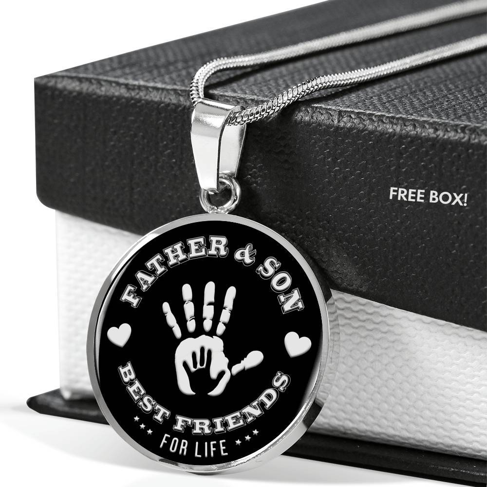 Father & Son Best Friend Silver Necklace