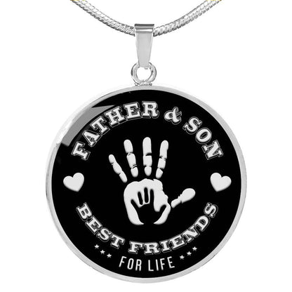 Father & Son Best Friend Silver Necklace