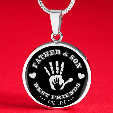 Father & Son Best Friend Silver Necklace
