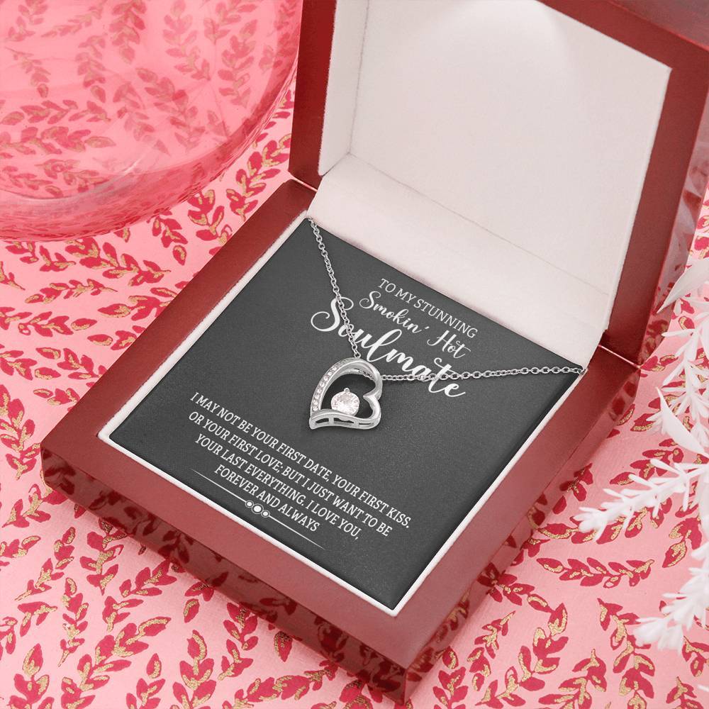 Jewelry Mahogany Style Luxury Box Forever And Always Love Heart Necklace For Soulmate