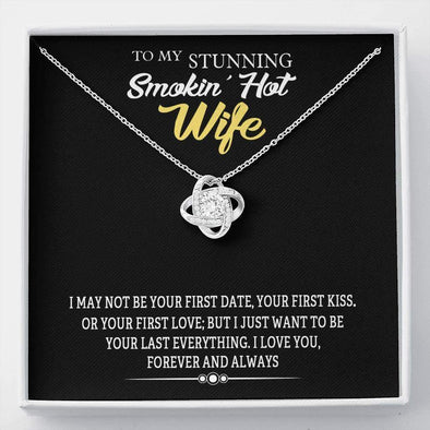 Jewelry Standard Box Forever And Always Love Knot Necklace With Message Card