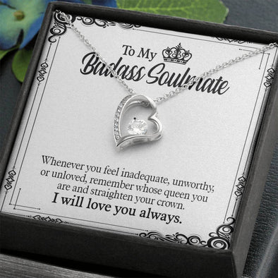 Jewelry Standard Box Forever Love Necklace With Message Card For Badass Soulmate