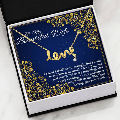 Gift For Wife This Adorable Design Spells Out The Word "love" With Love Message