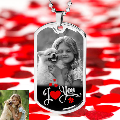 I Love You Pet Necklace