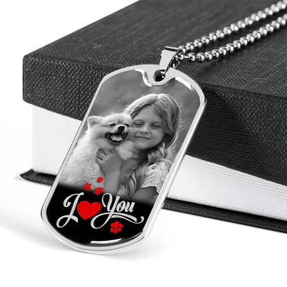 I Love You Pet Necklace