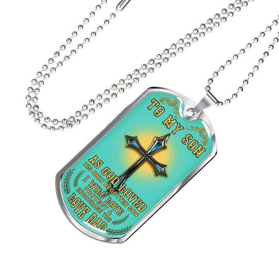 I Will Love Protect & Encourage You Love Dad Necklace