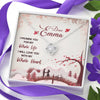 Jewelry 14K White Gold Finish I Will Love You With My Whole Heart- Knot Pendant