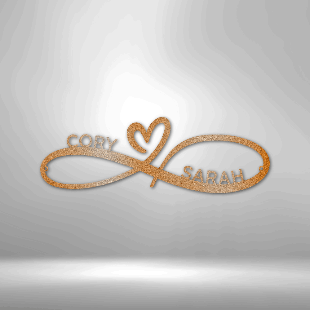 Jewelry Copper / 15 Infinity Couples Monogram - Steel Sign