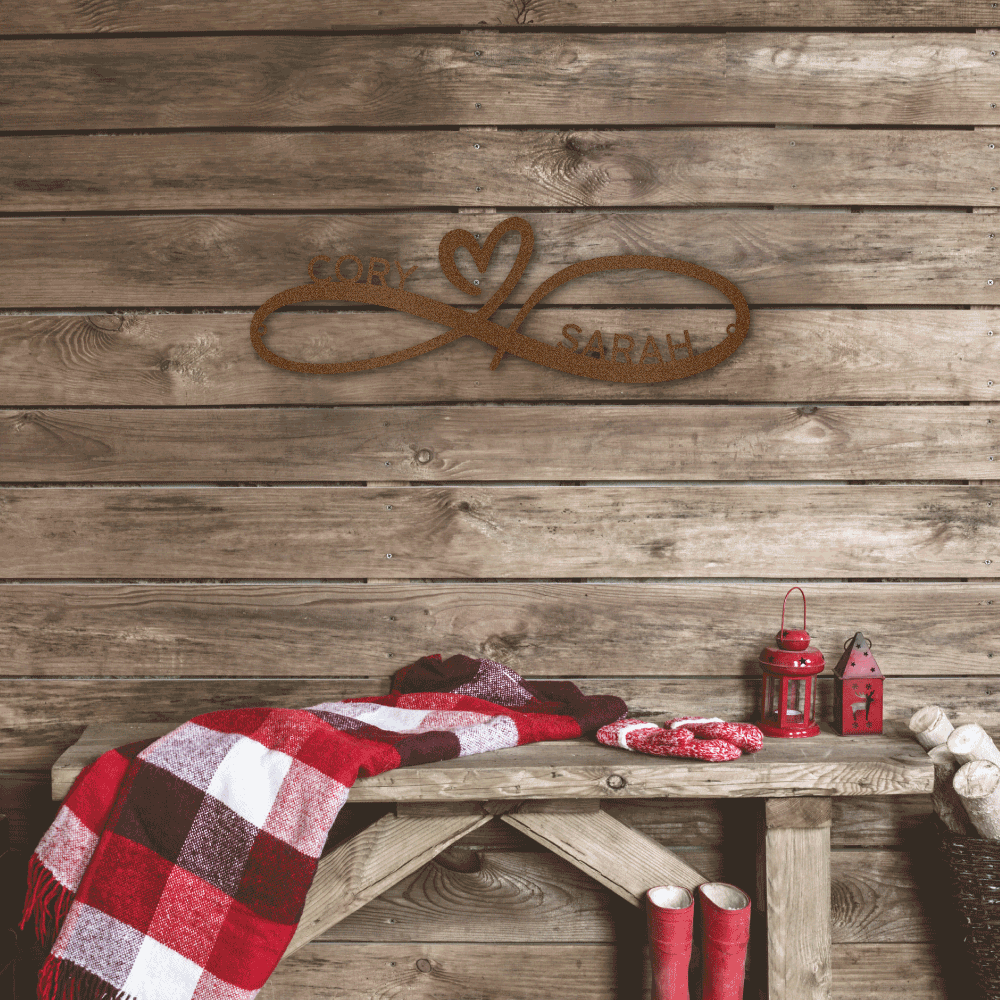 Jewelry Copper / 24 Infinity Couples Monogram - Steel Sign