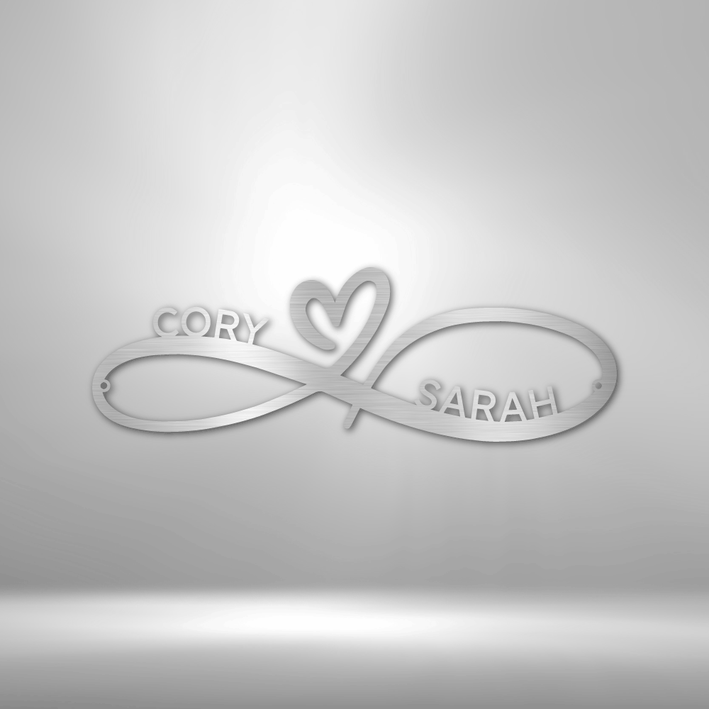 Jewelry Silver / 15 Infinity Couples Monogram - Steel Sign